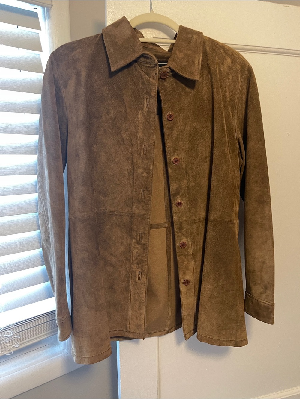 Brandon Thomas Brown Suede Shirt Jacket